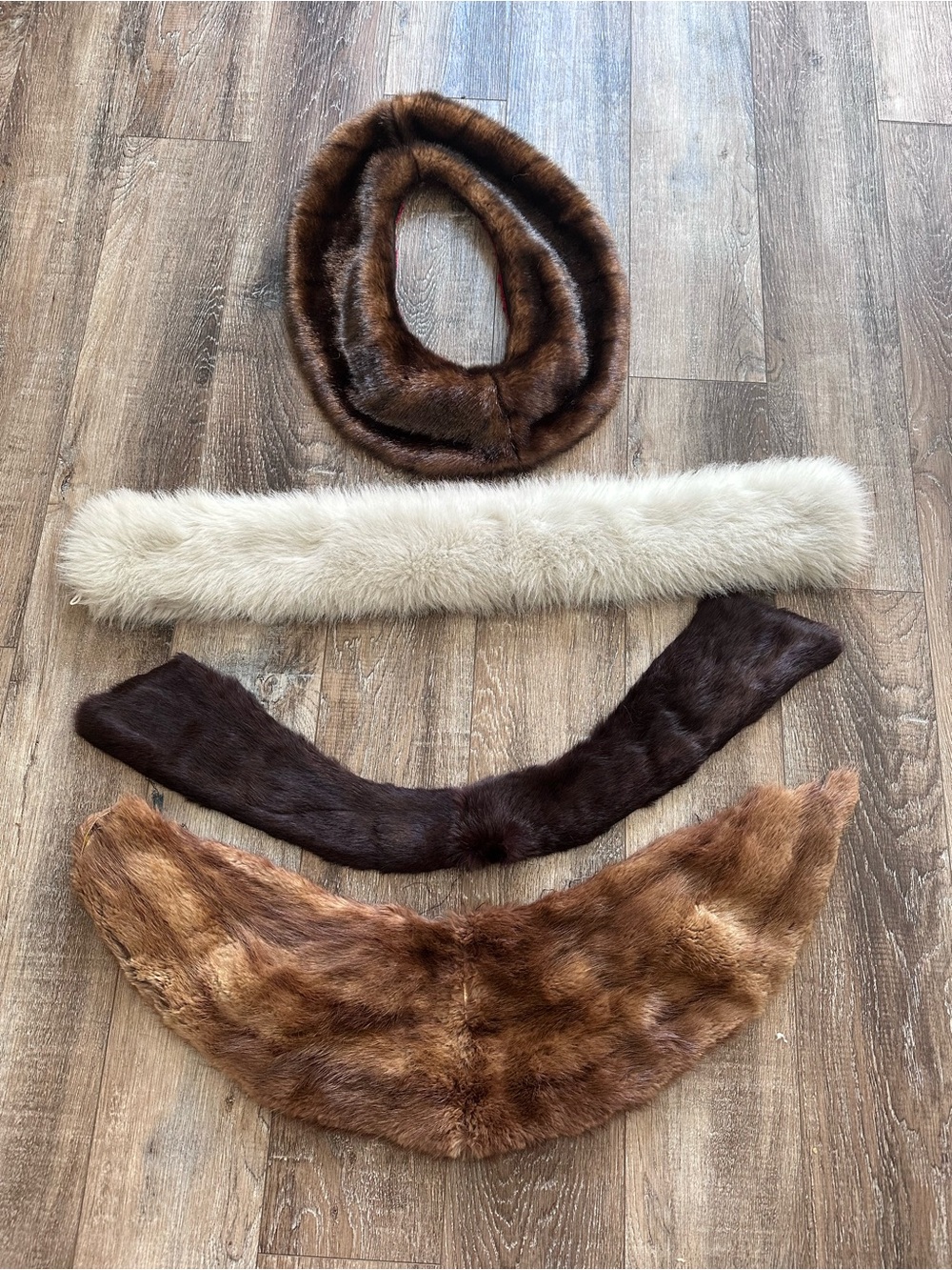 Women's Brown and Cream Fur Collar Collection